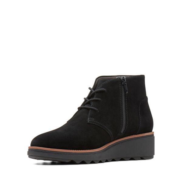 Clarks Womens Sharon Hop Ankle Boots Black | UK-8369752